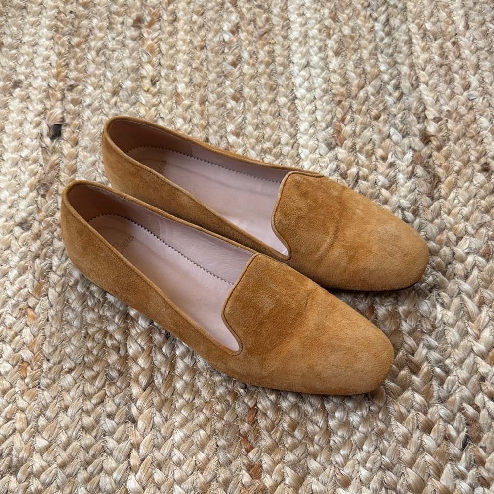 J.Crew 7 Suede Square Toe Loafer Flats Leather